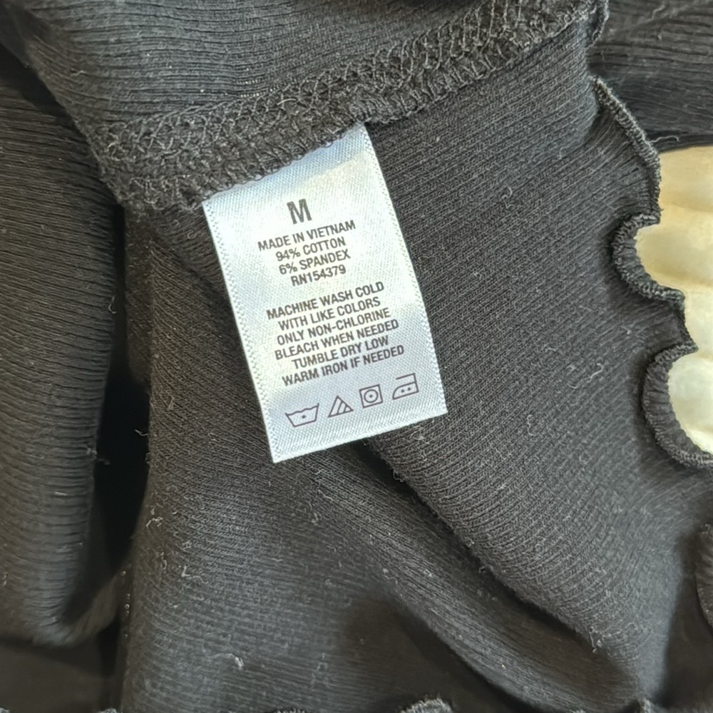 Aeropostale Seriously Soft Baby Tee Ribbed Long Sleeve Cropped Lettuce Hem M - Picture 9 of 10